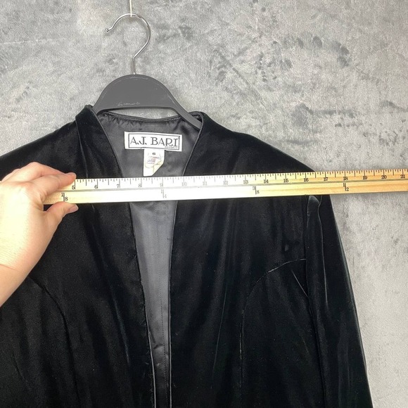 Vintage 80s Whimsigoth Velvet Cropped Fringe Tassel Evening Jacket Small Travel - Picture 4 of 9